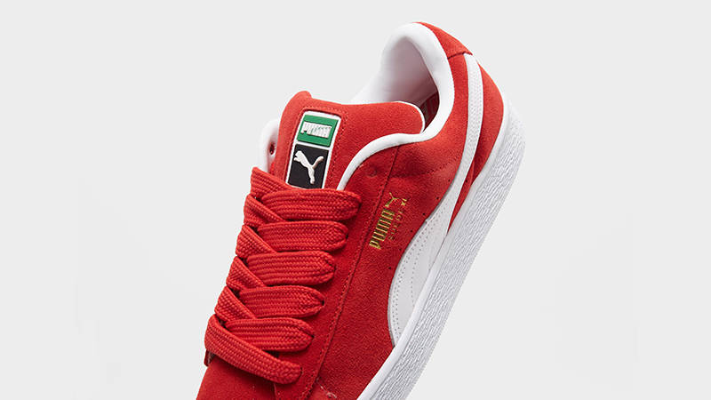 Puma Suede XL Red Black tongue