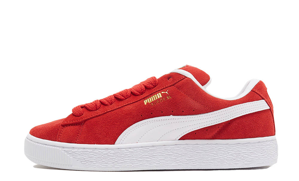 Puma suede red clearance black