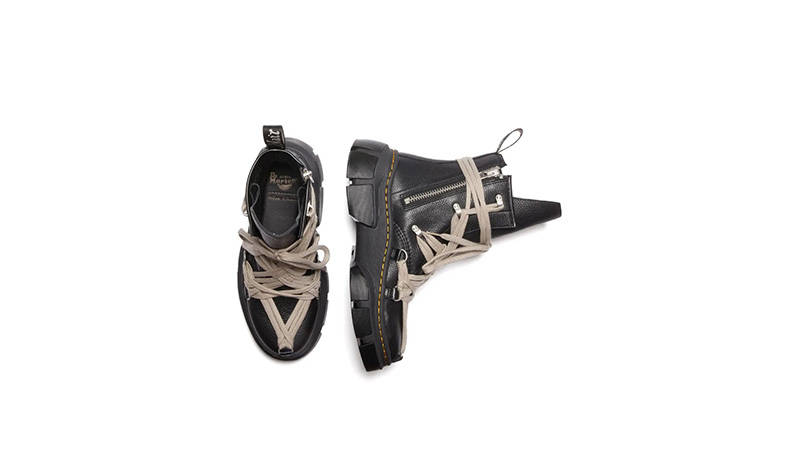 Rick Owens x Dr Martens 1460 Boots Black front side