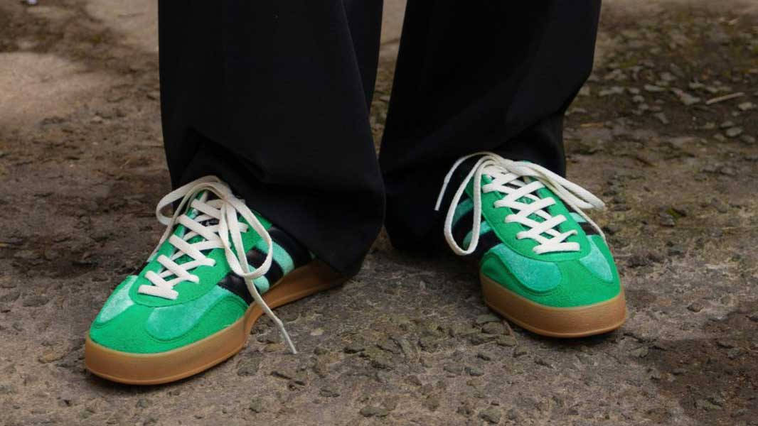 adidas gazelle silver green womens Adidas Gazelle Indoor 'Preloved Scarlet/Court Green' -Originally $120.00 - main image 1