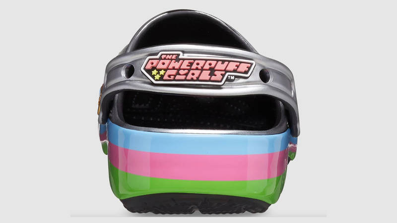 The Powerpuff Girls x Crocs Classic Clog Metallic Silver Back