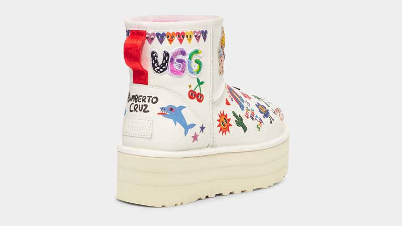 UGG Classic Platform Pop Sketch White Back