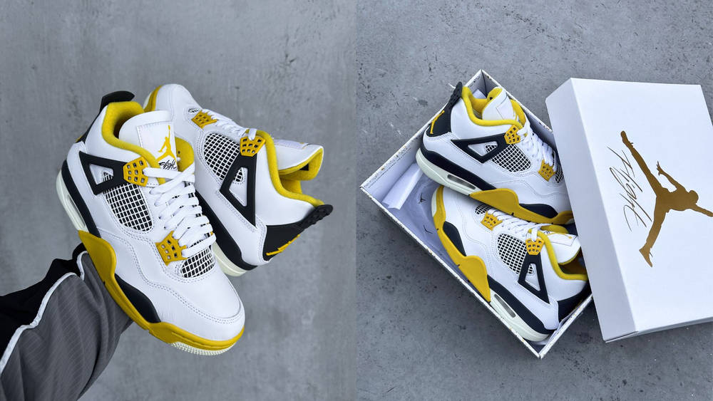 via The Sole Supplier The Air Jordan 4 "Vivid Sulfur" Is Releasing This Weekend