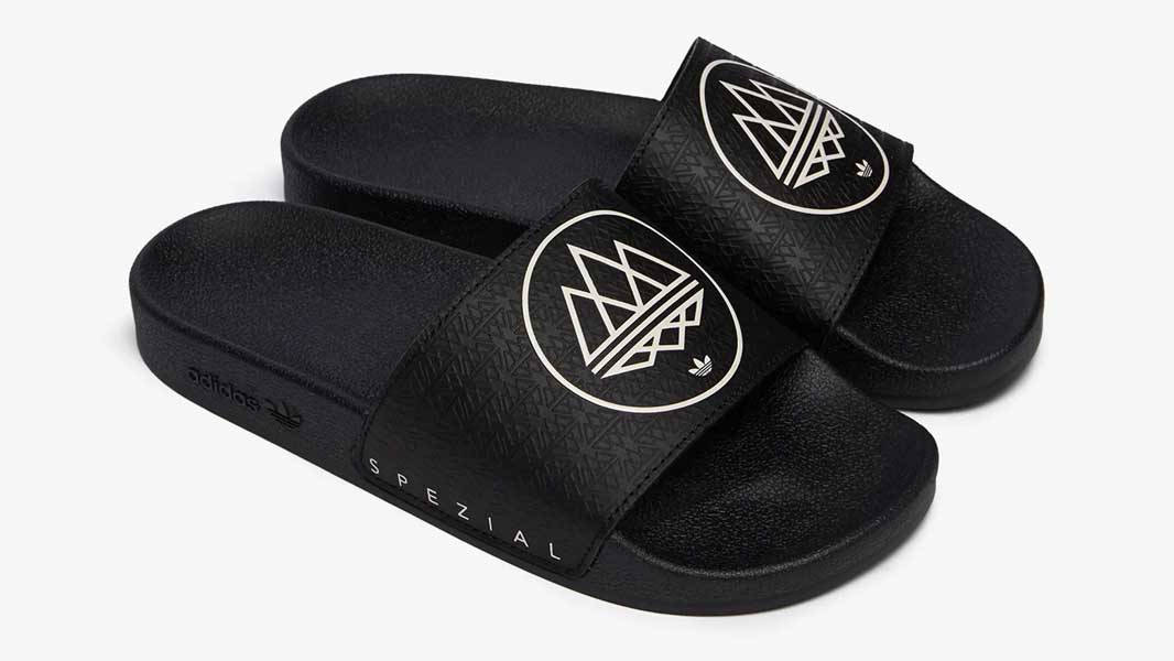 adidas Adilette Slides SPZL Core Black | IG8941 | The Sole