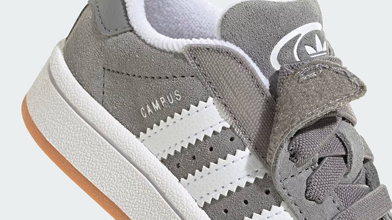 adidas Campus 00s Toddler Comfort Closure Grey White JI4334 Detail