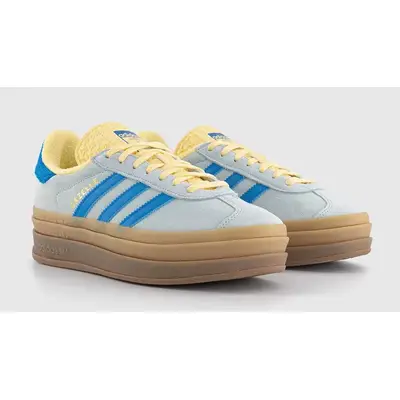 adidas Gazelle Bold Almost Blue Yellow Front