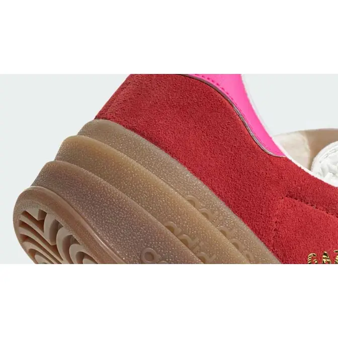 adidas Gazelle Bold Collegiate Red Pink Closeup