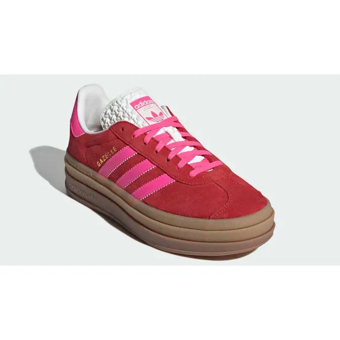 adidas Gazelle Bold Collegiate Red Pink Front