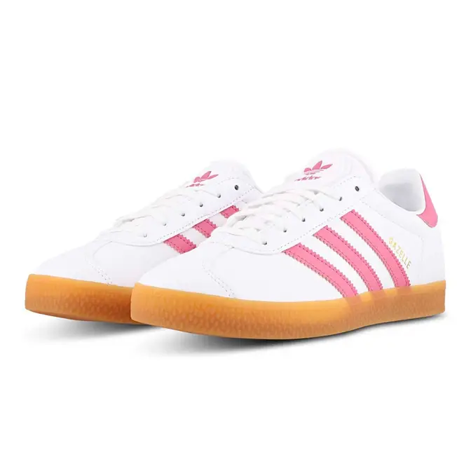 adidas Gazelle GS White Pink Brown Front