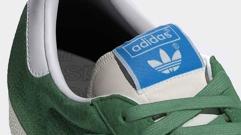 adidas Gazelle Preloved Green White Closeup