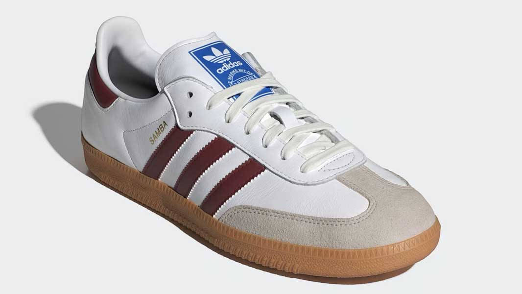adidas Samba OG White Burgundy Gum Front
