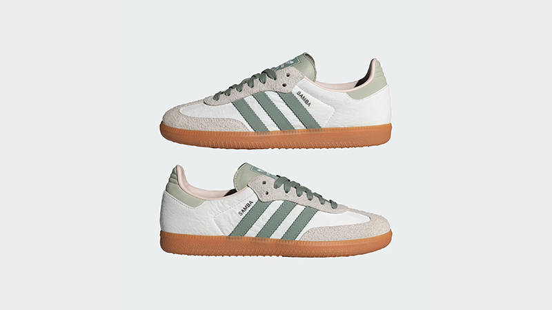 adidas Samba OG White Silver Green ID0492 feature