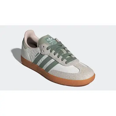 adidas yeezy Samba OG White Silver Green ID0492 front