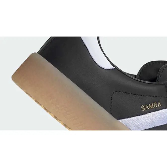 adidas Sambae Black White Gum Closeup