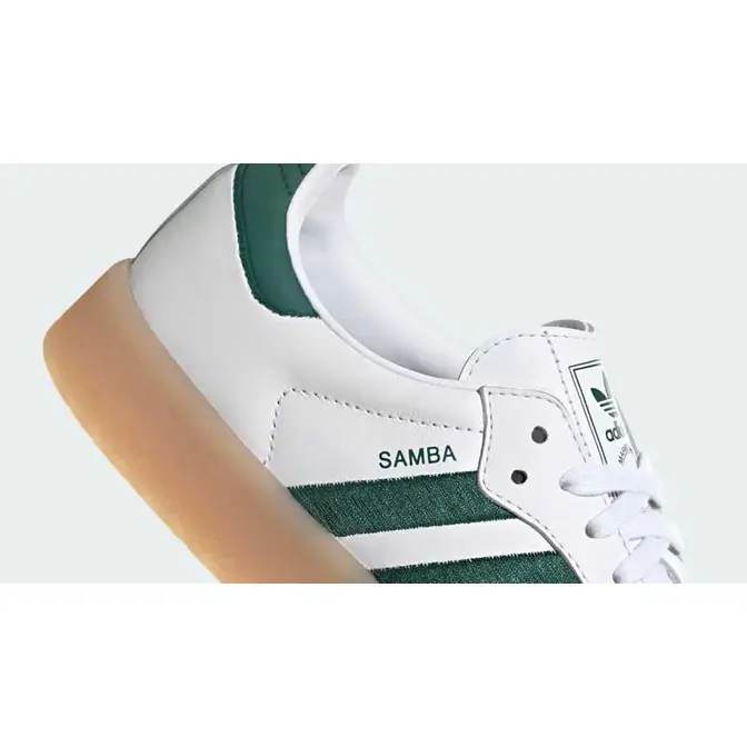 adidas Sambae White Green Closeup