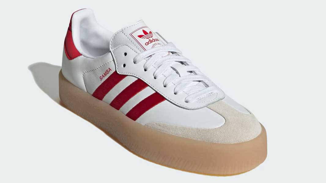 adidas Sambae White Red Front