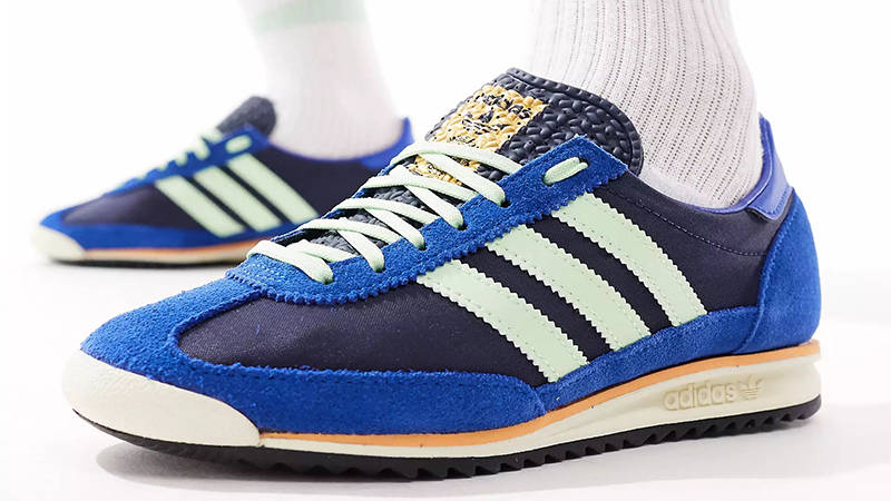 adidas SL 72 RS Blue White on foot side