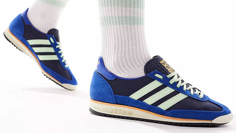 adidas SL 72 RS Blue White on foot