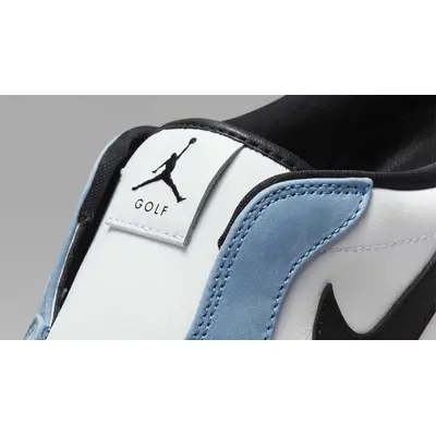 Nike Air Jordan 4 SE Black and Light Steel 26cm Low SE "Brushstroke Black" University Blue Closeup
