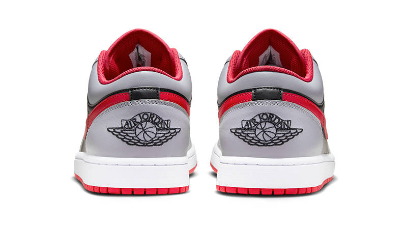 Air Jordan 1 Low Black Cement Grey Fire Red 553558-060 Back