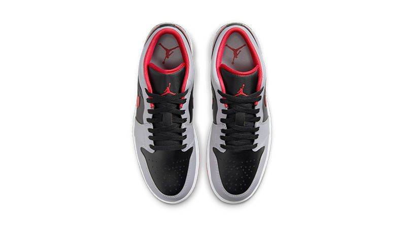 Air Jordan 1 Low Black Cement Grey Fire Red 553558-060 Top