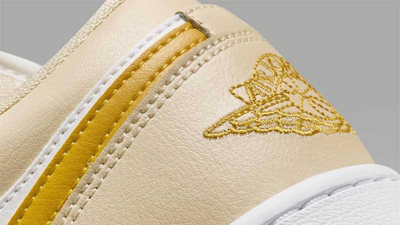 Air Jordan 1 Low Team Gold Closeup