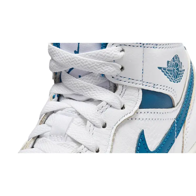 Chaussure Jordan 1 Mid pour Jeune enfant Rose Industrial Blue FN7432-141 Detail