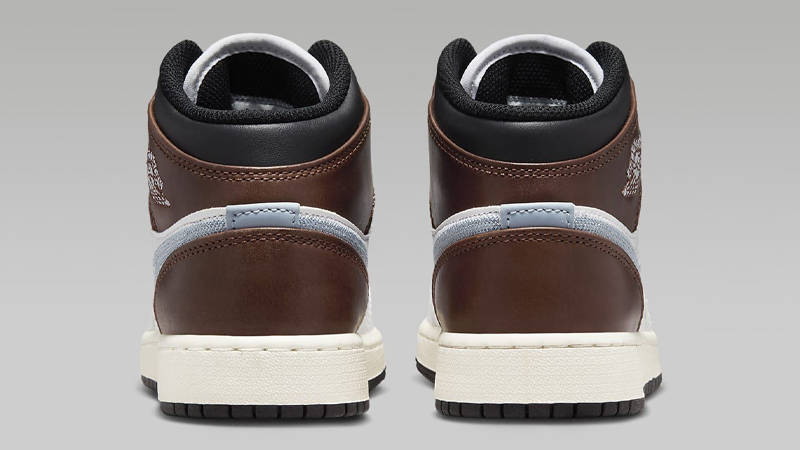 Air Jordan 1 Mid SE GS White Blue Grey Back