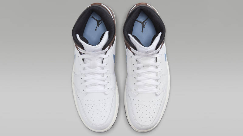 Air Jordan 1 Retro Mid SE Brown Blue Grey Middle