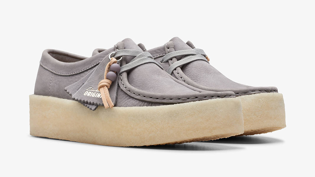 Clarks Wallabee Cup Nubuck Steel Grey 26175660 Side