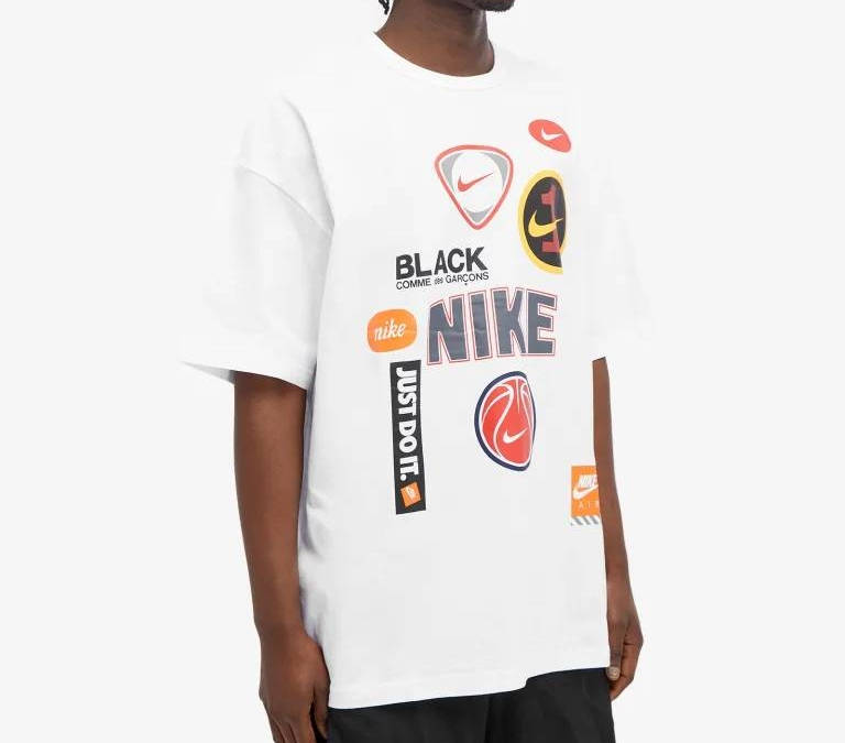 Comme des Garçons Black x Nike Oversized Multi Logo Print T-Shirt 