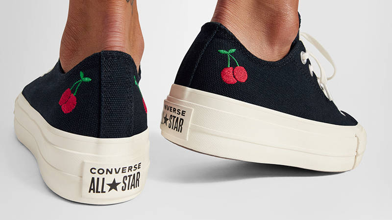 Converse Chuck Taylor Lift Platform Low Cherries Black A08862C Back