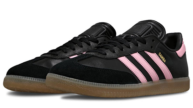Inter Miami CF x adidas Samba Indoor Boots Black Pink front