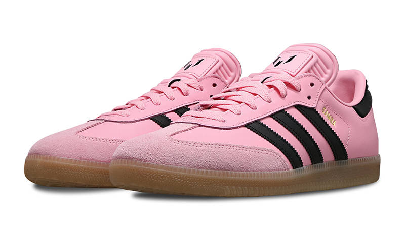 Lionel Messi x adidas Samba Pink Black front