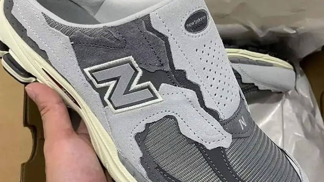 New Balance 2002R Mule Refined Future Grey In Hand