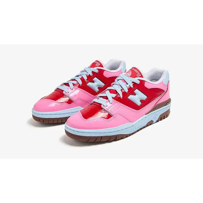 New Balance 550 Y2K Patent Leather Pink front