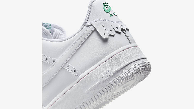 Nike Air Force 1 Low White Malachite heel