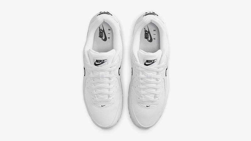 Nike Air Max 90 Outline Swoosh White Black HF3835-100 Top