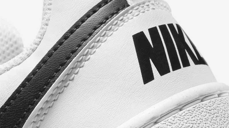Nike Court Borough Low Recraft GS White Black Closeup