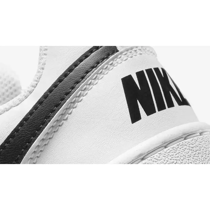 Nike Court Borough Low Recraft GS White Black Closeup