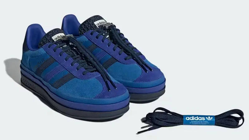 Ordinary People × adidas Gazelle Bold Blue front