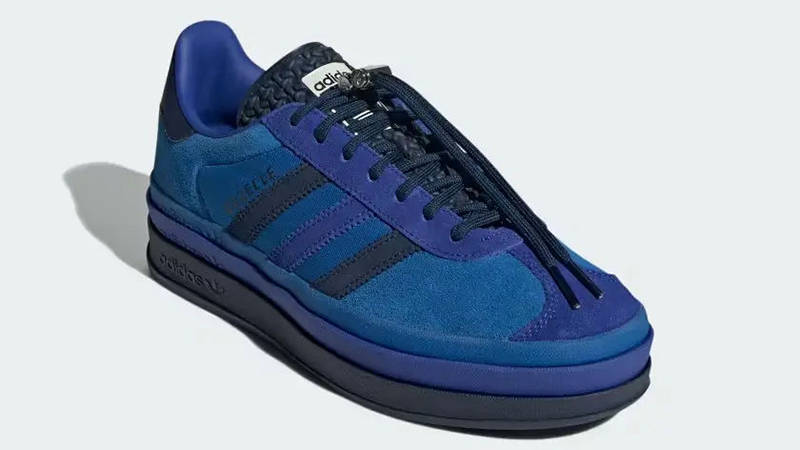 Ordinary People × adidas Gazelle Bold Blue side