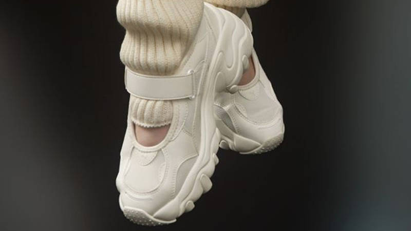 PUMA Pulsar Wedge White on foot closeup