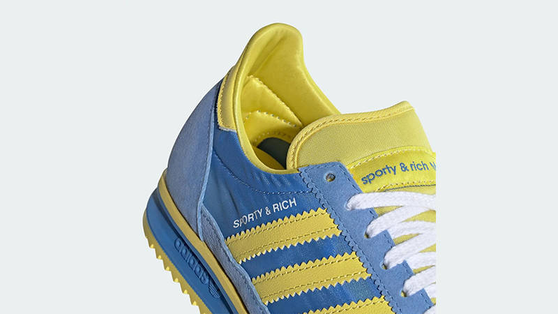 Sporty & Rich x adidas SL72 Sport Blue Yellow JH6701 heel