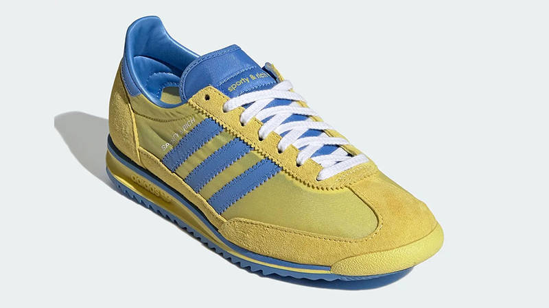 Sporty & Rich x adidas SL72 Yellow Blue JH6702 front