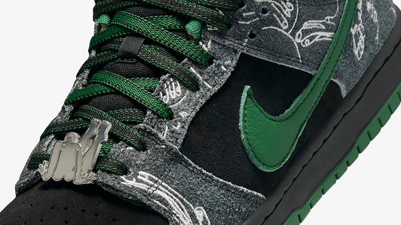 靴 Nike Dunk Low There Skateboards 26cm Nike SB x There Skateboards Dunk Low Shoes - Black / Gorge