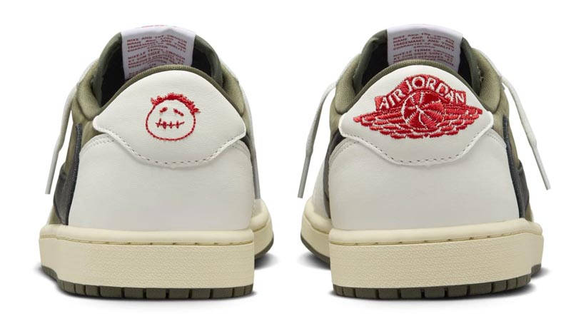Travis Scott x Air Jordan 1 Low OG Medium Olive Back
