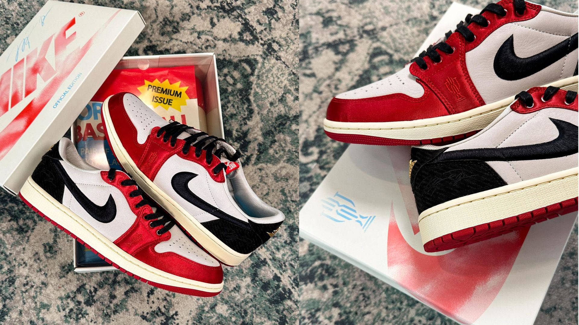 Trophy Room x Air Jordan 1 Low Retro OG Unboxing - FN0432-100