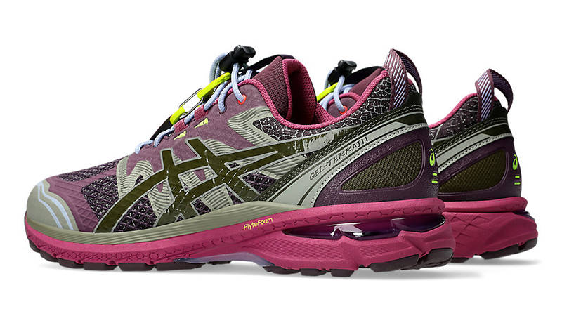 Up There x ASICS Gel-Terrain Burgundy Pink 1203A520-500 Side
