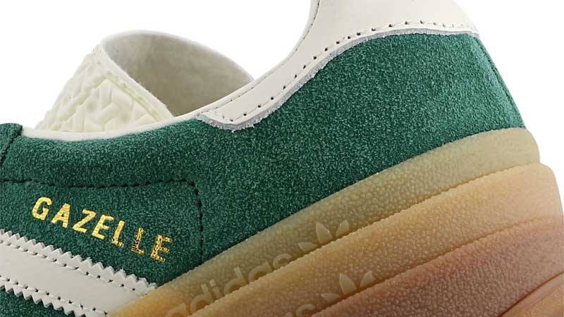 adidas Gazelle Bold Collegiate Green White Closeup